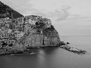 Houses, Manarola Italy, Coast