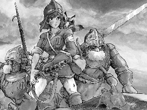 Nausicaa Of The Valley Of Mist, Anime, Drawing, Manga