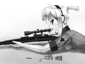 Manga, young, sniper