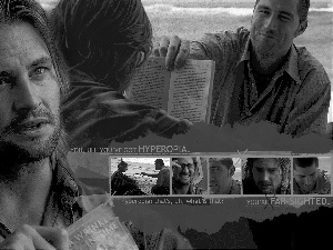 Matthew Fox, lost, Book, confused, series, Josh Holloway, photos