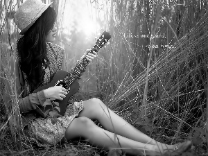 Meadow, Women, Guitar