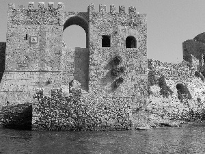 Greece, castle, Methoni, ruins