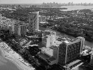 Miami, Floryda, Beaches, Ocean, skyscrapers