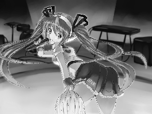 pompons, Hatsune Miku, Mike