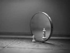mirror, figure, chess