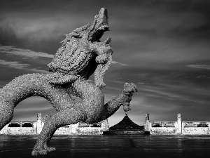 Monument, China, Dragon