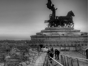 Monument, People, Rome, Town, Italy