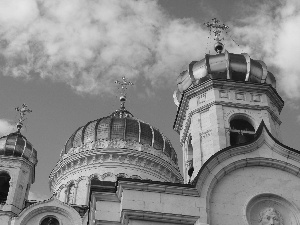 Cerkiew, Domes, Moscow, Cathedral of Christ the Savior, Russia