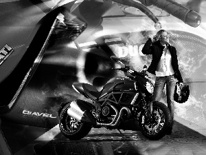 biker, Ducati Diavel, motor-bike