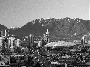 Canada, Town, Mountains, Vancouver