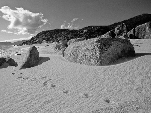 Coast, rocks, Mountains, Beaches