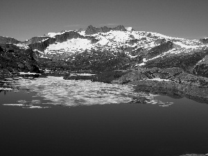 Mountains, blue, lake