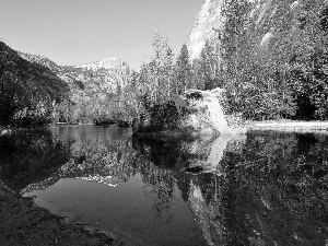 Mirror Lake, Mountains, State of California, Yosemite National Park, The United States