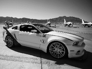 Mountains, Planes, Mustang, airport, Ford