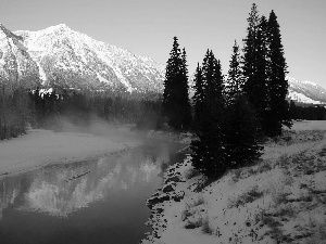 River, Mountains