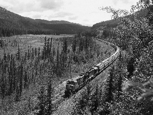 Mountains, long, Train