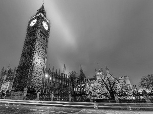 Big Ben, England, Night, London