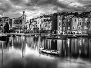 Boats, Town, night, Orlando