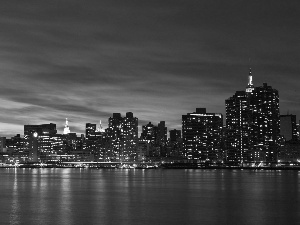 Night, Manhattan, Floodlit