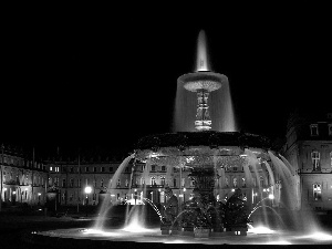 fountain, Night