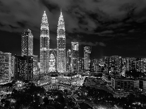 Malaysia, Town, Night, Kuala Lumpur