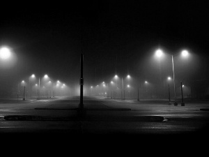 night, illuminated, lanterns