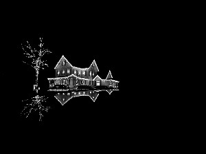 Lights, dark, Night, house