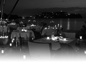 Night, Restaurant, sea