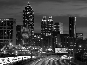 The United States, Town, Night, Atlanta