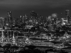 Thailand, Town, Night, Bangkok