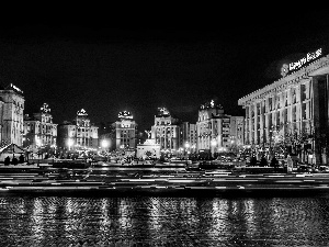 Ukraine, Town, Night, Kiev