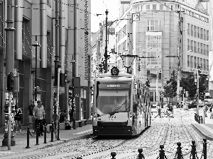 number, five, Poznan, tram, centre
