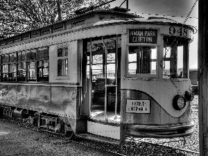 Old car, tram