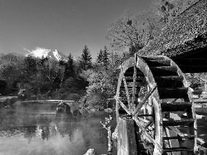 Old car, Watermill