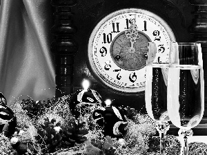 ornamentation, Clock, New Year