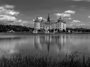 Moritzburg Palace, Germany, River, Saxony