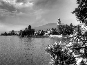 Pallanza, Italy, autumn, Town, River