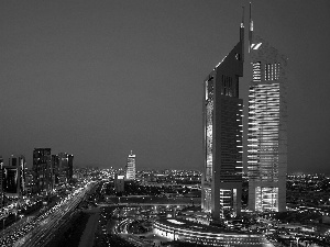 panorama, Dubaj, Night