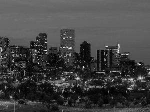 panorama, town, Colorado, USA, Denver