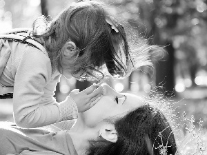 Women, summer, Park, girl