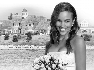 bouquet, smiling, Paula Patton