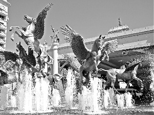fountain, Pegasus