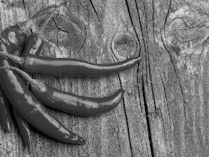 Wooden, Hot, pepper, board