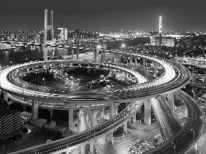 Nanpu Bridge, Picture of Town, Szanghaj, flyover