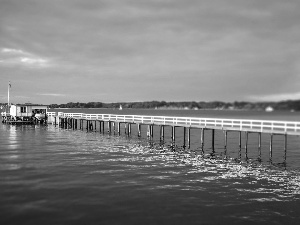 lake, pier