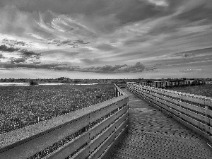 pier, west, sun