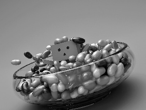 Danbo, color, pills, salad-bowl