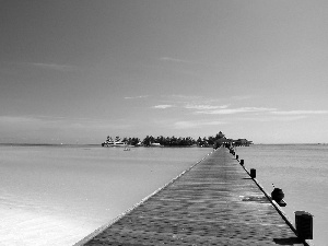 Platform, sea, Islet