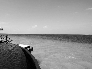 Pool, house, sea