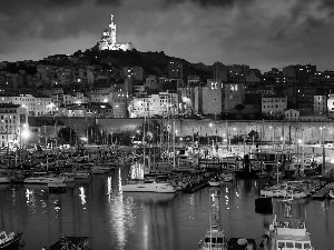port, France, Night